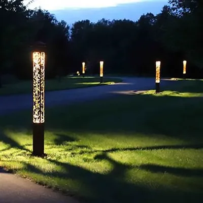 Bollard Berlampu CorTen Tersuai Unik